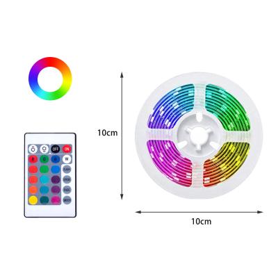 China High Quality Living Room Bed TV Room 5V USB Game Led Strip Lights RGB Remote Control Insulated Double Sided Adhesive Cable 1M/3M Background Led Strip Light for sale