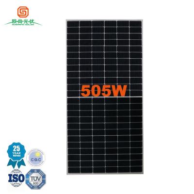 China Oushang Anodized Solar Panels Aluminum Alloy 505 Watt Mono Solar Panel Cost 24v Solar Power Panels For Home for sale