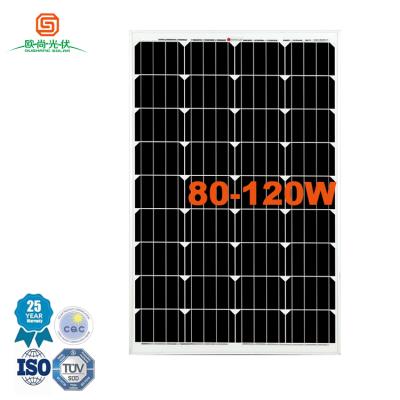 China OUSHANG Anodized Aluminum Alloy 25 Years Warranty 100watt 120Watt Solar Panel For Sale China 120w Mono Solar Panel for sale