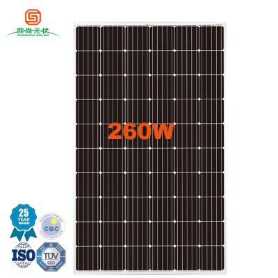 China Oushang Anodized Aluminum Alloy 25 Years Warranty 18v 90 Watt Mono Solar Panel For Home Use for sale