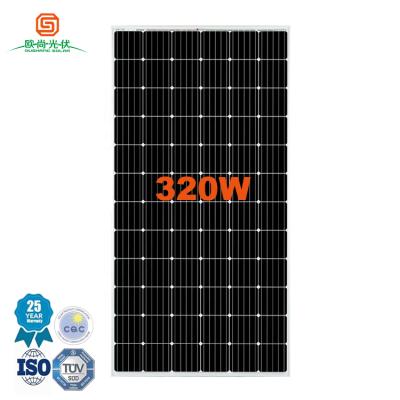 China 2021 New Anodized Aluminum Alloy Silicon 320W Polycrystalline Renewable Energy Solar Panel For Off Grid And On Grid for sale