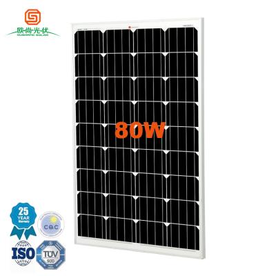 China OUSHANG Mono Alloy Solar 80W Anodized Aluminum Panels With 36cells With TUV for sale