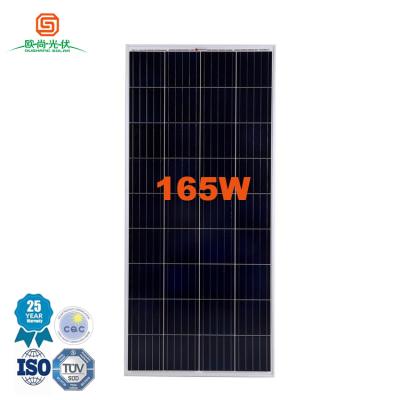 China OUSHANG Anodized Aluminum Alloy 165 Watt Poly Solar Panel Mono Crystalline Mono Solar Panels 165w Manufacturers for sale