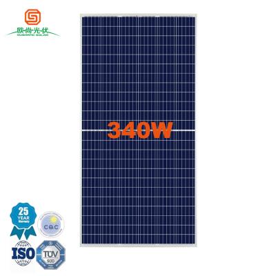 China Anodized aluminum alloy. Polycrystalline 340w china solar power panel high quality green half life time waterproof energy efficient for sale