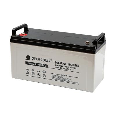 China OUSHANG Appliances Household deep cycle solar battery inverter battery 24v 200ah 240ah 300ah 360ah gel solar battery for sale