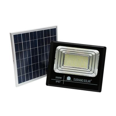 China Theme Park Oushang 200 Watt Solar Led Flood Light Flood Lights Led Solar Light For Garden for sale