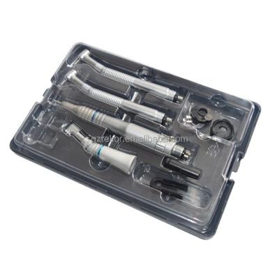 China Best Teeth Treatment Dental Price 2 4 Hole Push Button Air Turbine Handpiece Low Speed ​​Dental Surgical High Speed ​​Kit With Micromotor for sale