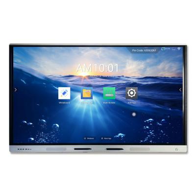 China School Teacher 75 Inch Dual System Interactive Whiteboard 4K Smart Digital Board Touch Screen For Conference for sale