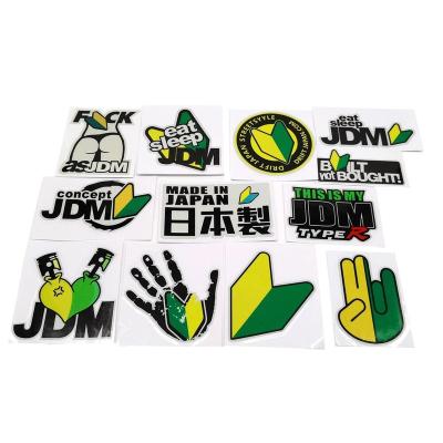 China Wholesale Cute/Cartoon JDM Style Car Window Decorative Waterproof Sticker JDM PVC Material Car Stickers for sale