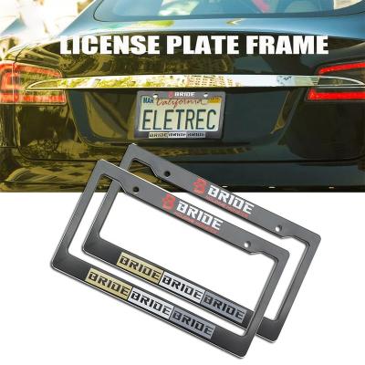 China Wholesale Fashionable Custom Car Styling JDM USA Number Plate Frame Auto Blank License Plate Frame For Bride Logo for sale