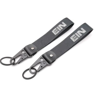 China Fashionable Style High Quality Theft JDM Cloth Double Sided Key Ring Tag TEIN Logo Car Nylon Keychain for sale