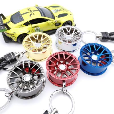 China Luxury Creative Tire Wheel Hub Key Ring Turbo Key Chain Metal Car BBS Holder Auto Rim Keychain For BBS Holder Accessories for sale