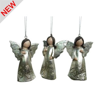 China China Resin Hot Selling Guardian Angel Pendant Christmas Tree Hanging Ornaments for sale