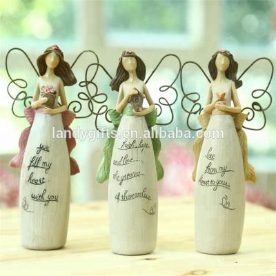 China China Resin Table Decor Angel Attendance Flower Figurine For Wedding for sale