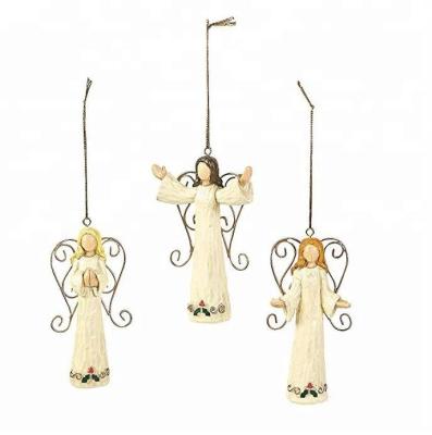 China Hot Selling China Resin Angel Wings Ornaments For Christmas Decor for sale