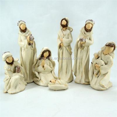 China China Religious Holy Family Nativity Set Bethlehem Scene Figurines, Polyresin 9