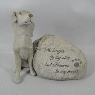 China Outdoor China Resin Small Pet Memorial Stones For Grave for sale