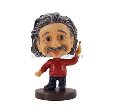 China New Design China Resin Einstein Custom Made 5.2 Inch Size Bobblehead for sale