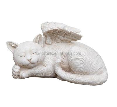 China China Angel Cat With Wings Garden Sleeping Statue, 9.75