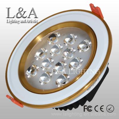 China 9w/12W White And Gold Star Aluminum Hotel Embedded Led Downlight for sale