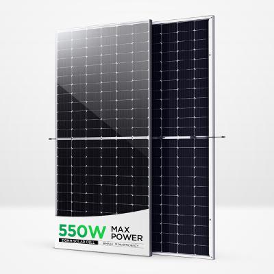 China Sunpal Paneles Solares Costo Monocrystalline Transparent Bifacial Solar Cell Panel 440W 445W 450W 455W 525W 530W 545W 550W Cost SP550MB-72H for sale