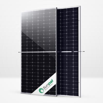 China Sunpal Large 600W 630W 660W 156Cells Perc Solar Panel Bifacial 455W 500W 525W Module for Solar Plant 182mmx182mm for sale