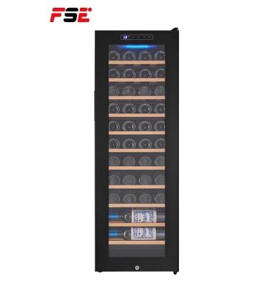 China 46 Black Outdoor Bottle Wine Zone Thermoelectric Single Wine Fridge Cooler 138L Refrigerator Home Appliances for sale