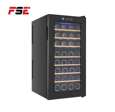 China Car FSE 32 Free Bottled Wine Cooler Zone Wine Fridge 78L Single Zone Wine Fridge Electronic Single Hot Sale Red Wine Fridge for sale