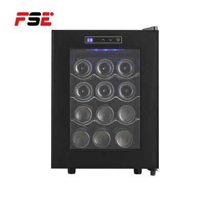 China Hotel 12 Bottle Wine Cooler Single Zone Temperature Control Wine Fridge for sale