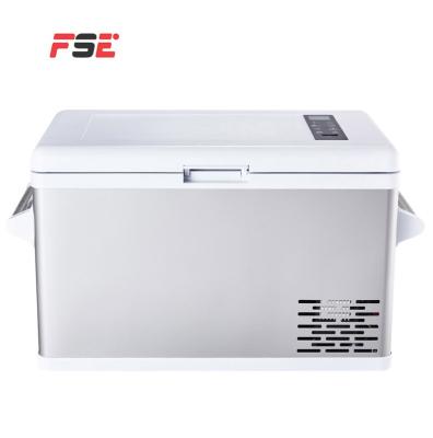 China FSE 35L Mini Car Fridge Portable Refrigerator Compressor Freezer Car Camping Fridge Freezer for sale