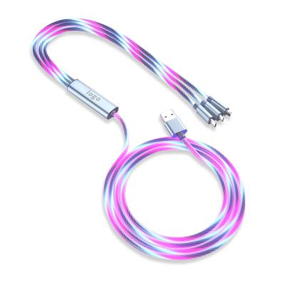 China Fast Light USB LED Lighting Micro Data Cable Mobile Phone Accessories Mobile Phone Light OEM Charging USB Data Cable for sale