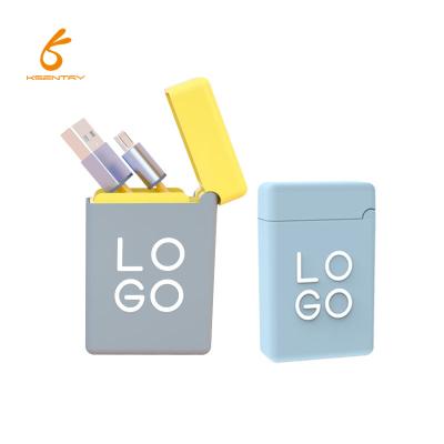 China Fashionable USB Lighter Custom Cable Micro USB Shell Cable Retractable 3 in 1 Usb Charging Cable for sale