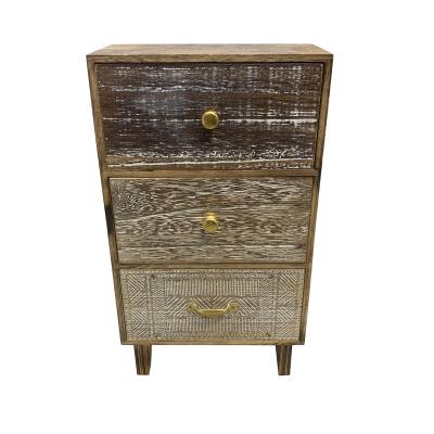 China Viable Antique Rustic Decorative Small Jewelry Gift Box Decorative Solid Wood Wooden Storage Cabinet With Drawers For Sale for sale