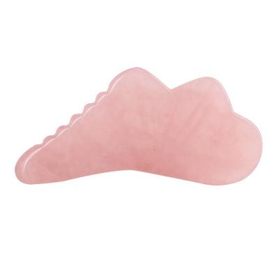 China Face Rose Crystal Quartz Jade Facial Scraping Beauty Massage Tool Gua Sha Board for sale