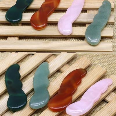 China Popular Facial Roller Face Tool Crystal Quartz Gua Sha Sha Board for sale