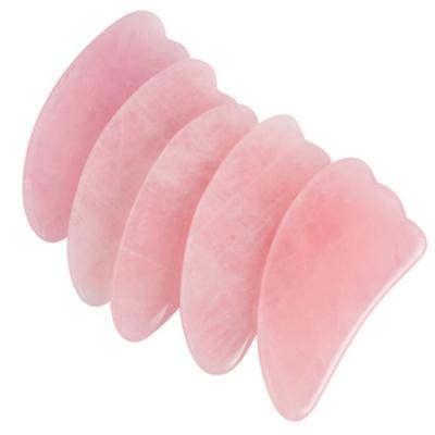 China Scraping Crystal Face Rose Quartz Jade Massage Tool Gua Sha Sha Board for sale