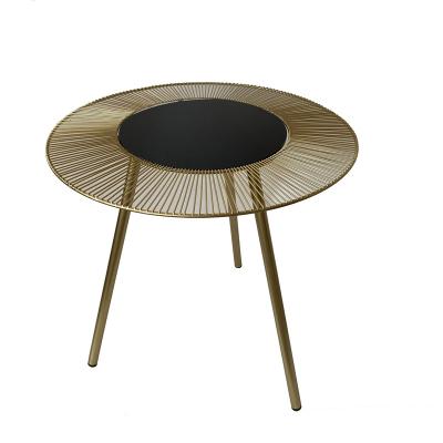 China OEM KD Convertible Living Room Side Wooden Sofa Round Table Small Metal Tea Dining Coffee Table for sale