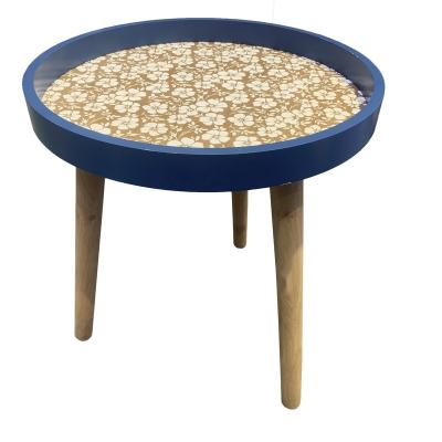 China Wholesale Convertible Side Living Room KD Sofa Round Table Small Wooden MDF Dining Coffee Table for sale