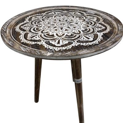 China Custom Convertible Home Living Room Round Table MDF Decorative Wooden Tea Coffee Table Small KD for sale