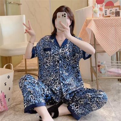 China Manufacturers direct sales summer women's elastic satin pajamas Chinese QUICK-DRY satin pajamas 2022 new for sale