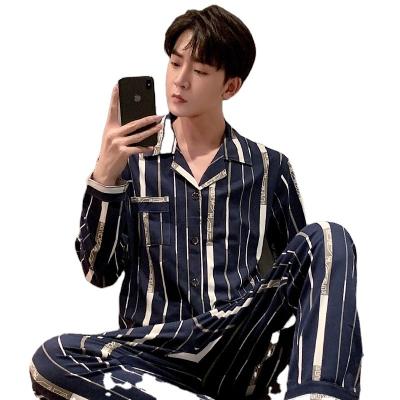 China 2022 New Men's Cardigan Pajamas Brands QUICK DRY Long Pants Multi Style Men's Big Sleeve Casual Cardigan Men's Pajamas for sale