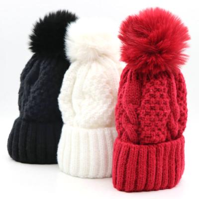 China COMMON Women Winter Knitted Beanie Hat Warm Knit Fashionable Caps Wome Beanie for Fall Cold Weather for sale