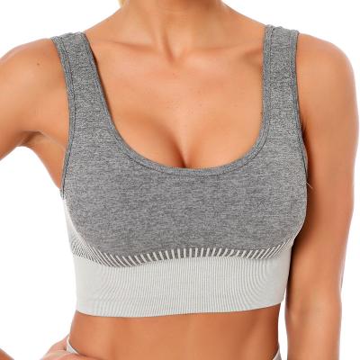 China New Women's Breathable Yoga Bra Top Seamless Sexy Sports Bra Gym Fitness Yoga Wear Ladies Sporty Running Workout for sale