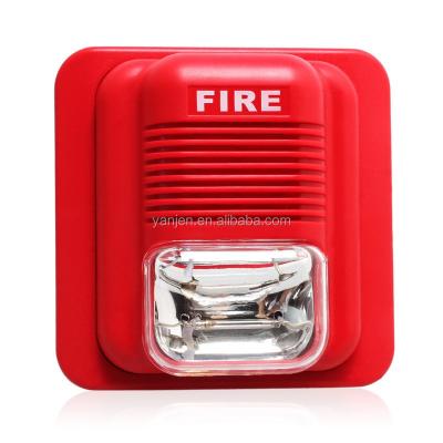 China 13 Years Factory DC12/24V Strobe Siren 126*126*47mm Flesh Fire Alarm for sale