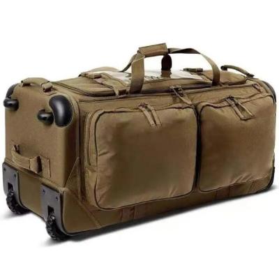 China Travel Luggage Suitcase Large Capacity Polyester Duffle Bag With Wheel for sale