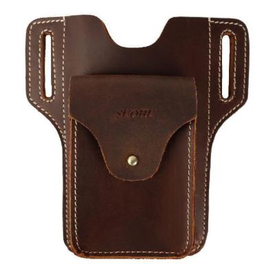 Chine Poche en cuir 16.9x3.5x15.9cm de ceinture de téléphone portable de la peau de vache des hommes à vendre