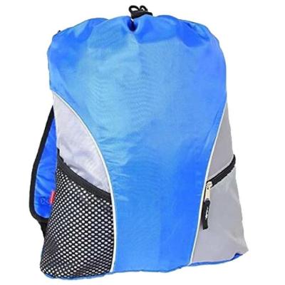 China Mochilas promocionales de los productos del lazo de nylon azul para nadar el zapato de Gymsack en venta