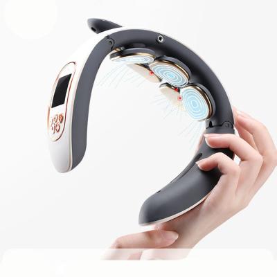 China Neck White Aluminum Material No Noise Remote Control Portable Neck Massager 2020 for sale