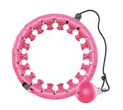 China Latest 10pcs One Cardboard 2021 Smart Weighted Polynesian Dance Ring Weighted Pink Hula Hoops for sale