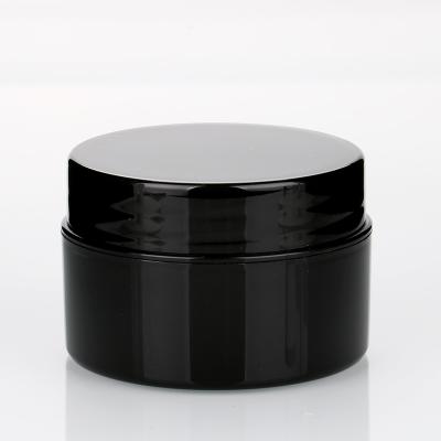 China Skin Care Packaging SICH STORE 15g Nail Gel PP Jars Small Black Shiny Black Plastic Nail Gel Empty Cosmetic Container for sale